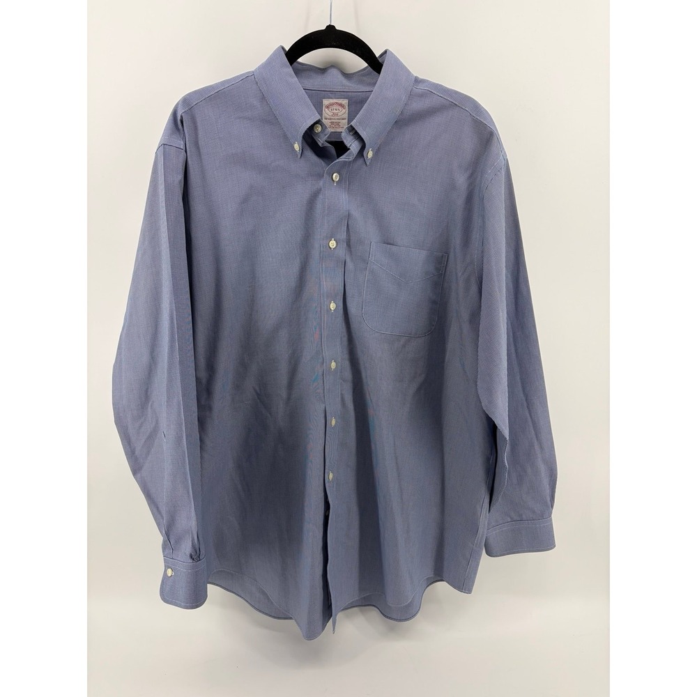 Brooks Brothers, Men's Non-Iron Button Down Shirt, Regular Fit Size 17 4/5 (XL)